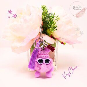 Greensnooker, Keychain, Cute Baby Monster. Lavender